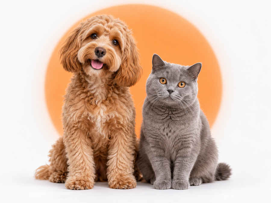 Un cane e un gatto